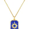 Vergulde ketting met hanger - (L)40 cm