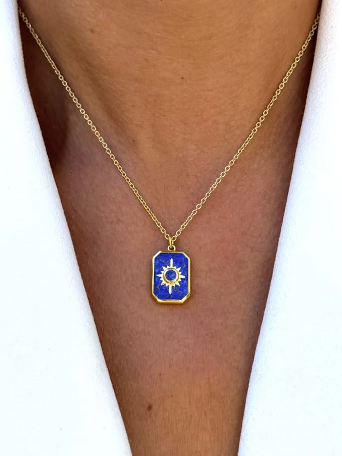 Vergulde ketting met hanger - (L)40 cm