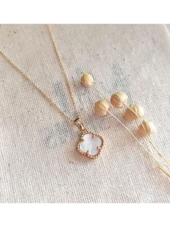Vergulde ketting met hanger - (L)42 cm