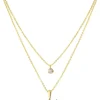 Vergulde ketting met hangers - (L)45 cm