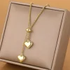 Vergulde ketting met sierelementen - (L)60 cm