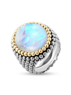 Vergulde ring met edelsteen