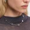 Verzilverde ketting - (L)45 cm