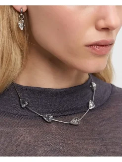 Verzilverde ketting - (L)45 cm