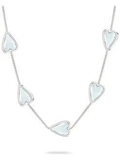 Verzilverde ketting - (L)45 cm