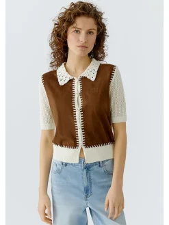 Vest bruin/crème