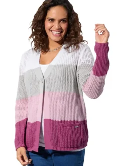 Vest roze/grijs/wit