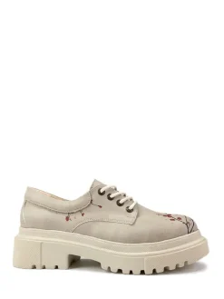Veterschoenen beige/meerkleurig