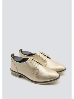 Veterschoenen goudkleurig