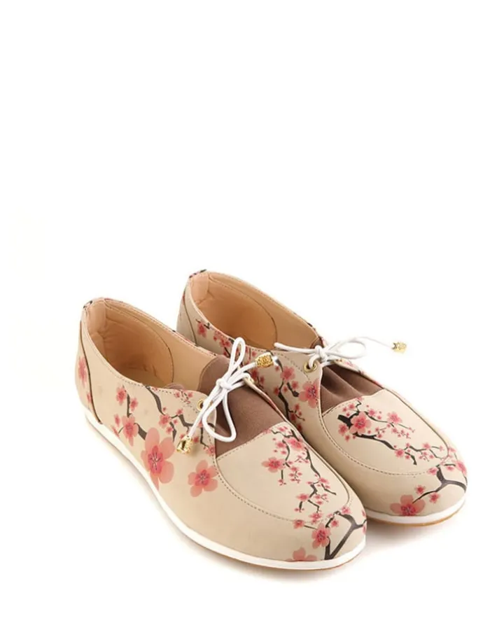 Veterschoenen lichtroze/meerkleurig