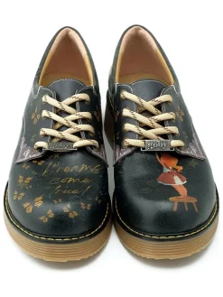 Veterschoenen zwart