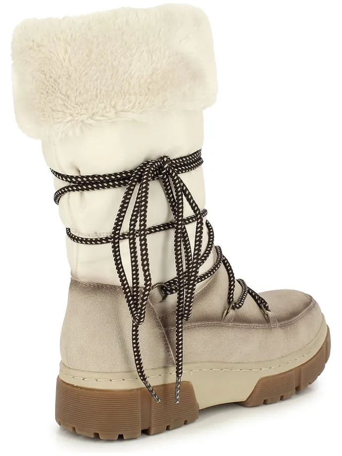 Winterlaarzen "Rosie" beige/crème