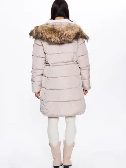 Wintermantel beige