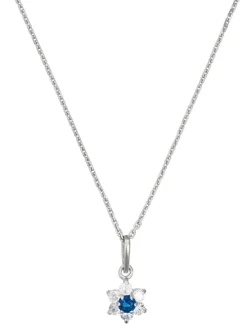 Witgouden hanger met edelstenen
