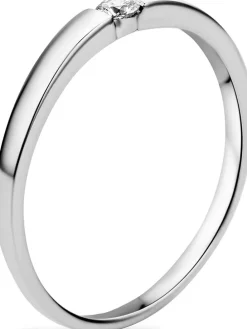 Witgouden ring met diamant
