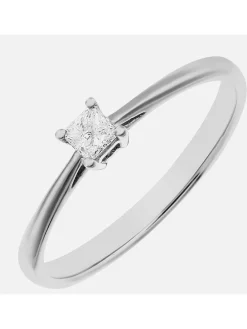 Witgouden ring met diamant