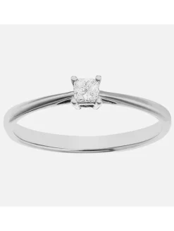 Witgouden ring met diamant