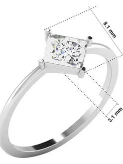 Witgouden ring met diamanten