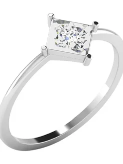 Witgouden ring met diamanten