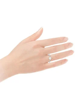 Witgouden ring met diamanten