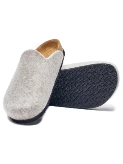 Wollen pantoffels beige