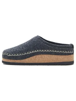 Wollen pantoffels donkergrijs