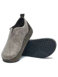 Wollen pantoffels grijs
