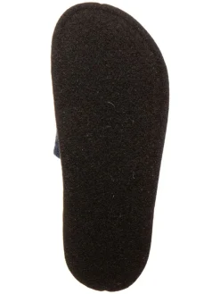 Wollen pantoffels "Happy Take it easy" donkerblauw
