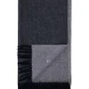 Wollen sjaal "Classic" zwart/grijs - (L)250 x (B)65 cm