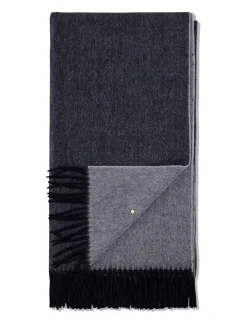 Wollen sjaal "Classic" zwart/grijs - (L)250 x (B)65 cm