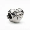 Zilveren bead "Mum Heart"