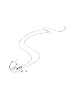 Zilveren bead "P"
