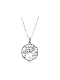 Zilveren ketting met zirkonia's