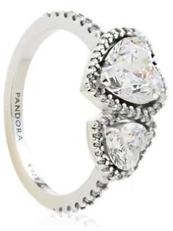 Zilveren ring met edelstenen
